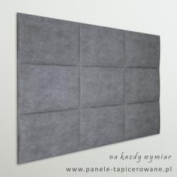 Zestaw 9 paneli Glam Velvet Grey 101,5 x 89 cm